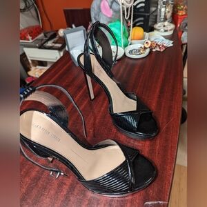 Gianni Bini Size 7m Bini Emaleigh Patent Shiny Black Platform Stiletto Heels